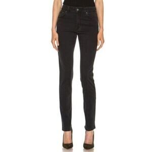 Acne Studious Needle Black High Waist Skinny Jeans Classic Womens Size 25/32